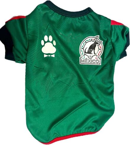Soccer t-shirts for dogs/Mexican Soccer dog shirts/Soccer dog Jersey/Seleccion Mexicana soccer dog shirt (M, Plain) in Saudi Arabia