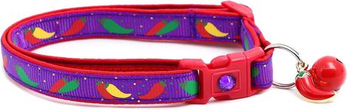 Pepper Cat Collar - Safety - Breakaway - Charm and Bell - Pugs2Persians (Small(10lbs & Less), Aqua) in Kuwait