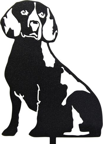 Black Powder Coated Metal Beagle Dog Silhouette Yard Stake (Small) in Saudi Arabia
