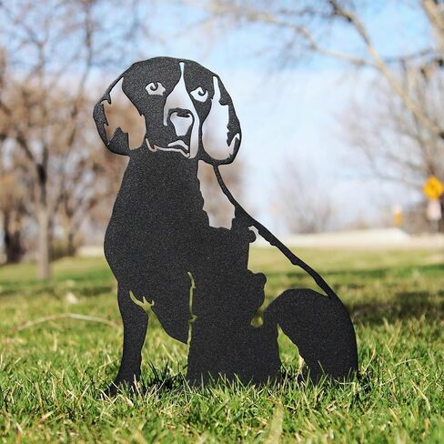 Black Powder Coated Metal Beagle Dog Silhouette Yard Stake (Small) in Saudi Arabia