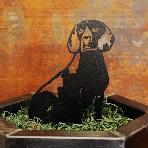 Black Powder Coated Metal Beagle Dog Silhouette Yard Stake (Small) in Saudi Arabia