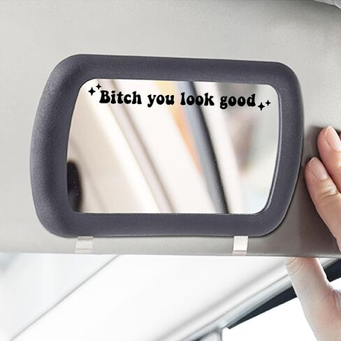 2 x You Look Good, Rear View Mirror Decal, Sister Gift, Mirror Decal, Self Love Decal, Affirmation Decal, Cute Trendy Decal, Car Decal, New Car Gift (White) in Saudi Arabia