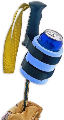 Ski Pole Beer Holder - The BeerSki Original (Regular 12oz Can, Black) in Saudi Arabia
