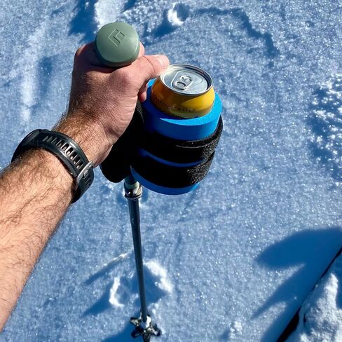 Ski Pole Beer Holder - The BeerSki Original (Regular 12oz Can, Black) in Saudi Arabia