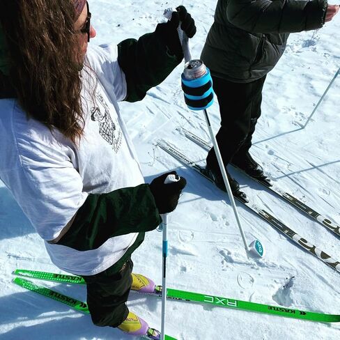 Ski Pole Beer Holder - The BeerSki Original (Regular 12oz Can, Black) in Saudi Arabia