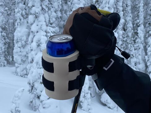 Ski Pole Beer Holder - The BeerSki Original (Regular 12oz Can, Black) in Saudi Arabia