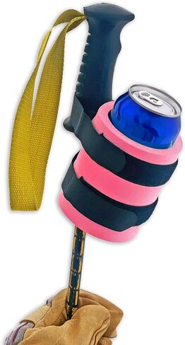 Ski Pole Beer Holder - The BeerSki Original (Regular 12oz Can, Black) in Saudi Arabia