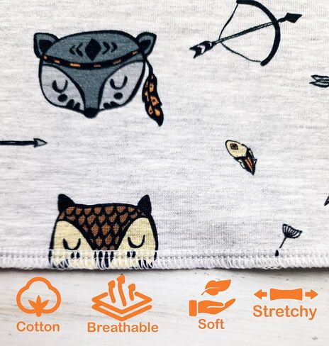 Baby boy Swaddle Blanket and Hat Set Newborn Wrap Baby Receiving Blanket forest animals design, woodland in Saudi Arabia