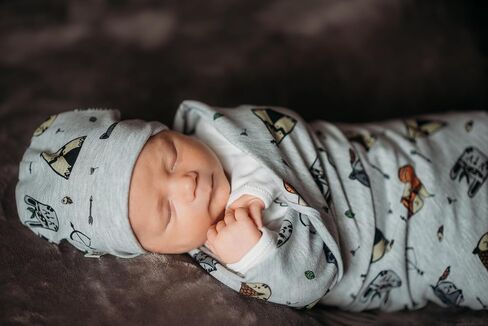 Baby boy Swaddle Blanket and Hat Set Newborn Wrap Baby Receiving Blanket forest animals design, woodland in Saudi Arabia