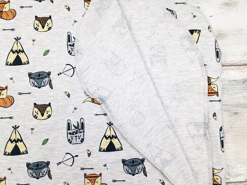 Baby boy Swaddle Blanket and Hat Set Newborn Wrap Baby Receiving Blanket forest animals design, woodland in Saudi Arabia
