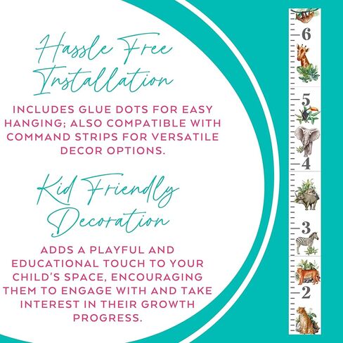 ديكور حيوانات حضانة وودلاند - ديكور حائط غرفة اللعب - مخطط نمو للأطفال - مخطط ارتفاع الطفل - مسطرة حائط للأطفال - مخطط جداري لارتفاع الأطفال الصغار - غرفة الغزلان الراكون الدب الثعلب الأرنب in Kuwait