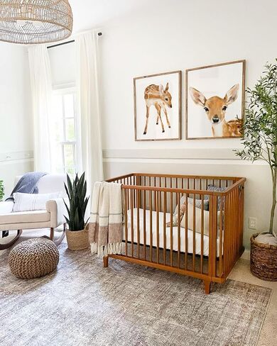 Baby Fawn Art Prints, Set Of 2, Boho Nursery Room Wall Decor, Adorable Woodland Deer Animal, Cute Girl Bedroom, UNFRAMED, Signed by Artist (8x10 Inches) in Kuwait