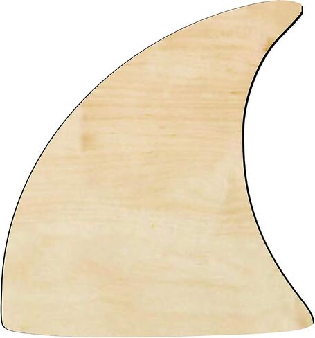 6 Pack of 3 inch Shark Fin, Fin Wood cutouts, Unfinished Shark fin wood cutout, DIY Craft wooden cutout in Saudi Arabia