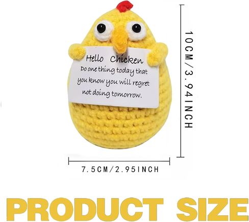 Emotional Support Handmade Gift, Crochet Knitted Doll, Gifts for Women Friends Emotional Support Handmade Gift, Crochet Pickled Knitted Doll, Gifts for Women Friends (Chicken) in Saudi Arabia