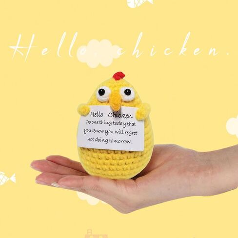 Emotional Support Handmade Gift, Crochet Knitted Doll, Gifts for Women Friends Emotional Support Handmade Gift, Crochet Pickled Knitted Doll, Gifts for Women Friends (Chicken) in Saudi Arabia