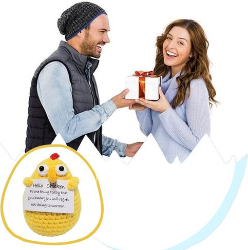 Emotional Support Handmade Gift, Crochet Knitted Doll, Gifts for Women Friends Emotional Support Handmade Gift, Crochet Pickled Knitted Doll, Gifts for Women Friends (Chicken) in Saudi Arabia