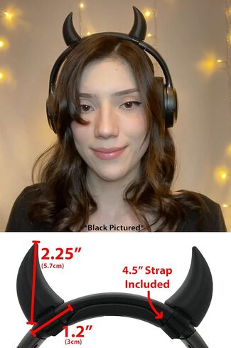 Devil Horns for Headphones (Black) in Saudi Arabia
