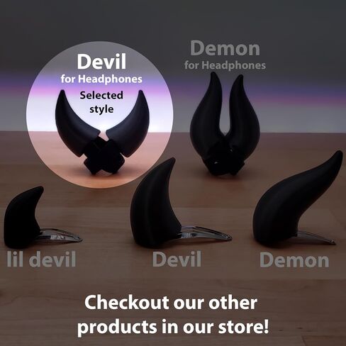 Devil Horns for Headphones (Black) in Saudi Arabia