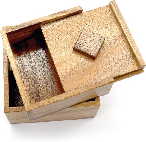 BSIRI Magic Sliding Box- Secret Box Brain Teaser Wooden Puzzle Boxes with Hidden Compartments. Ideal Mystery Box, Money Box, Jewelry Box, 3D Puzzle Lock Box, Gift Card, and Money Puzzle Box in Saudi Arabia