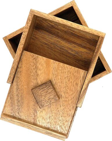 BSIRI Magic Sliding Box- Secret Box Brain Teaser Wooden Puzzle Boxes with Hidden Compartments. Ideal Mystery Box, Money Box, Jewelry Box, 3D Puzzle Lock Box, Gift Card, and Money Puzzle Box in Saudi Arabia