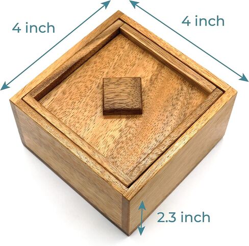 BSIRI Magic Sliding Box- Secret Box Brain Teaser Wooden Puzzle Boxes with Hidden Compartments. Ideal Mystery Box, Money Box, Jewelry Box, 3D Puzzle Lock Box, Gift Card, and Money Puzzle Box in Saudi Arabia