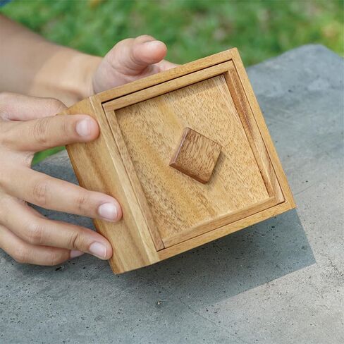 BSIRI Magic Sliding Box- Secret Box Brain Teaser Wooden Puzzle Boxes with Hidden Compartments. Ideal Mystery Box, Money Box, Jewelry Box, 3D Puzzle Lock Box, Gift Card, and Money Puzzle Box in Saudi Arabia
