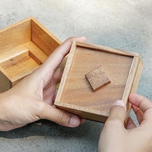 BSIRI Magic Sliding Box- Secret Box Brain Teaser Wooden Puzzle Boxes with Hidden Compartments. Ideal Mystery Box, Money Box, Jewelry Box, 3D Puzzle Lock Box, Gift Card, and Money Puzzle Box in Saudi Arabia