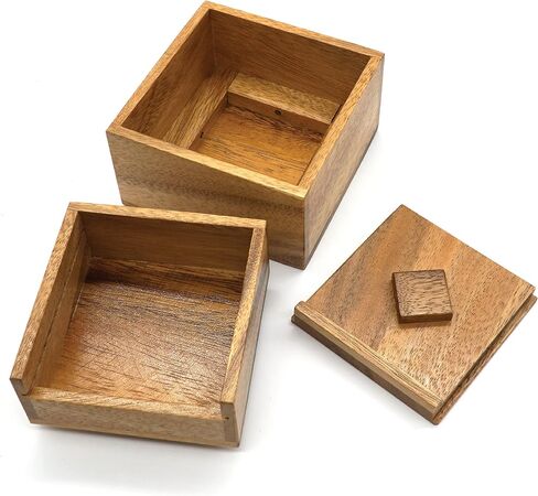 BSIRI Magic Sliding Box- Secret Box Brain Teaser Wooden Puzzle Boxes with Hidden Compartments. Ideal Mystery Box, Money Box, Jewelry Box, 3D Puzzle Lock Box, Gift Card, and Money Puzzle Box in Saudi Arabia