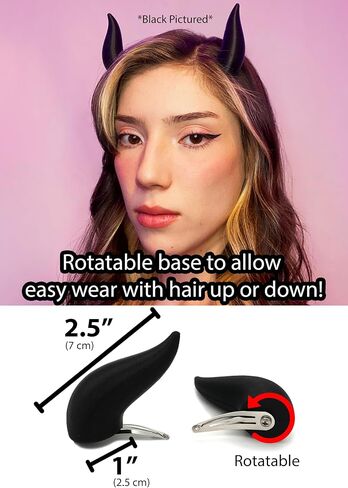 Demon Clip-on Horns (Black) in Kuwait