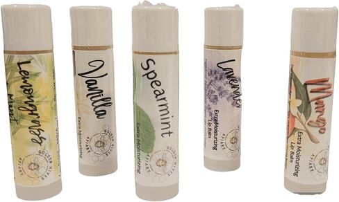 Golden Hives Apiary Extra Moisturizing Lip Balm With Raw Beeswax & Organic Cocoa Butter-Variety Packs (The Classics-Lemongrass+Mint, Vanilla, Lavender) in Saudi Arabia