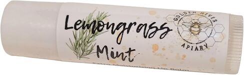 Lemongrass Mint-Moisturizing Lip Balm With Raw Beeswax & Organic Cocoa Butter-Golden Hives Apiary in Saudi Arabia