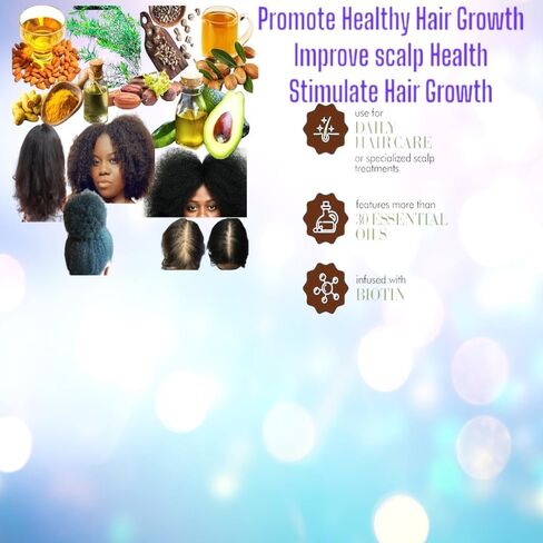 Organic Hair Solution- Hair Growth Gift Set For Stronger, Thicker Longer Hair-for Split Ends and Dry Scalp With Jojoba seed- Peppermint, Mango butter,Mustard-Castor-Tea Tree-Argan-Avocado-(pack of 6) in Saudi Arabia