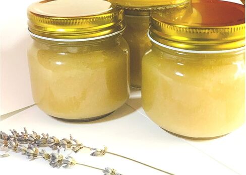 Sugar Body Scrub | Gently Exfoliates | 8 oz. Jar | Helps Remove Dead Skin | Lavender Vanilla Lemongrass Fragrance | Rich in Antioxidants | Vitamin B & E in Saudi Arabia