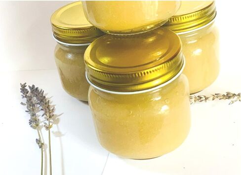 Sugar Body Scrub | Gently Exfoliates | 8 oz. Jar | Helps Remove Dead Skin | Lavender Vanilla Lemongrass Fragrance | Rich in Antioxidants | Vitamin B & E in Saudi Arabia