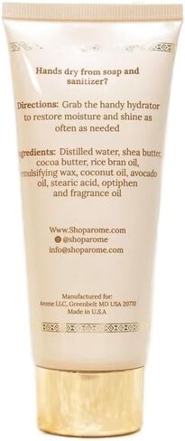 Arome Hand Lotion (100ml) - Cocoa Butter Cashmere - Hydrates chapped hands. Improves Elasticity - Hand Lotion for Women and Men - Pack of 1 in Saudi Arabia