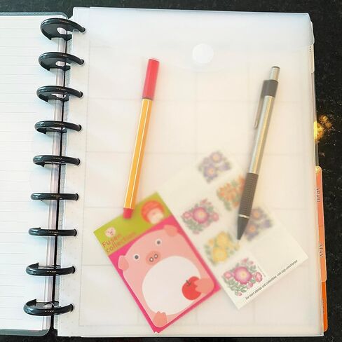 Envelop Pocket Dividers for 8-Disc Half Letter (Junior) Size Planners (5.5 x 8.5 inches), Staples ARC, Martha Stewart, Levenger Circa, TUL.(8-Disc Junior) in Saudi Arabia