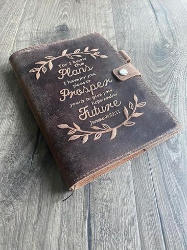 Handmade Leather Journal | Genuine Leather Rustic Notebook/Journal for Writing, Notes, Travel, Diary, Prayer, Refillable Journal, 320 Pages (Eagle - Trust In The Lord) in Saudi Arabia