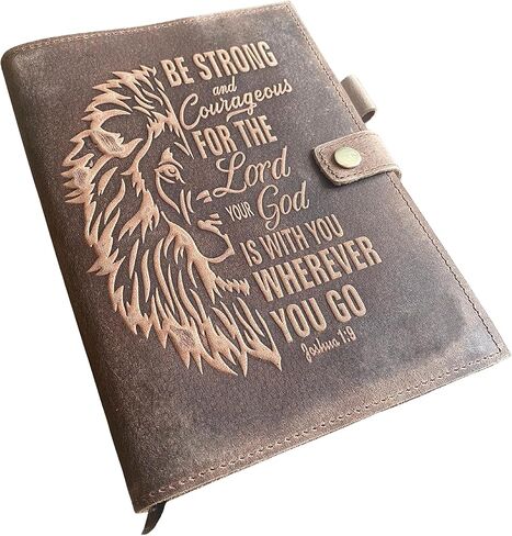 Handmade Leather Journal | Genuine Leather Rustic Notebook/Journal for Writing, Notes, Travel, Diary, Prayer, Refillable Journal, 320 Pages (Eagle - Trust In The Lord) in Saudi Arabia