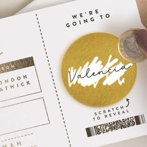 بطاقة صعود للخدش من الذهب DIY، بطاقة صعود مخصصة، بطاقة خدش، عطلة العطلات، رحلة مفاجئة، رحلة الفتيات في عطلة نهاية الأسبوع، دعوة شركة الطيران، كشف الخدش بنفسك in Kuwait