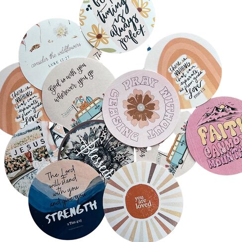 Christian Freshie Cardstock Cutouts, Round 3" Cutouts for Freshie Decorating, Pack of 35 Cutouts for Freshies, in Saudi Arabia