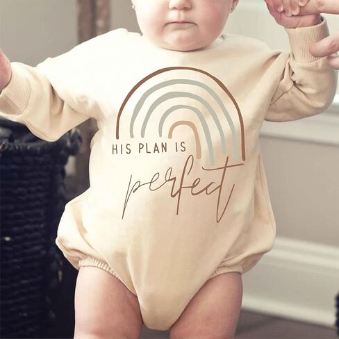 رومبير رينبو بيبي ريفيل، خطته هي بدلة مثالية لملابس بوهو، إعلان الحمل، رومبير محايد للجنسين (0-6 أشهر، خطته مثالية مطبوعة بأكمام قصيرة رومبير) in Kuwait