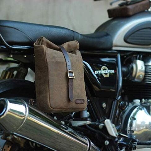 Trip Machine Company Leather Mini Pannier - Black in Saudi Arabia