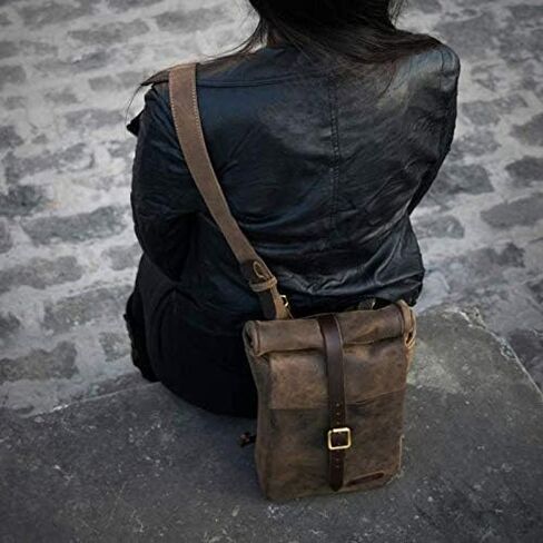 Trip Machine Company Leather Mini Pannier - Black in Saudi Arabia