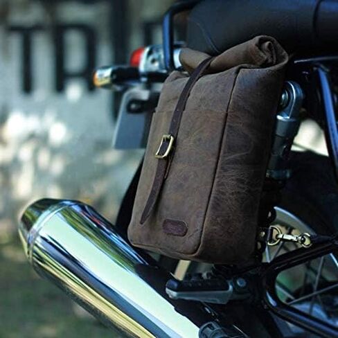 Trip Machine Company Leather Mini Pannier - Black in Saudi Arabia