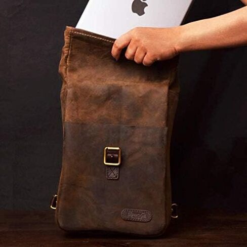 Trip Machine Company Leather Mini Pannier - Black in Saudi Arabia