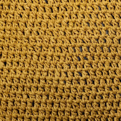 Paper String Straw Yellow - Snake Leather-Handled, Lined with Tassels in Saudi Arabia