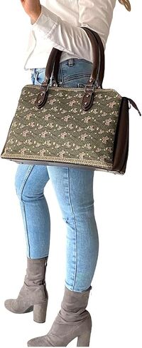 KILIM DESIGN VEGAN SATCHEL (Brown) in Saudi Arabia