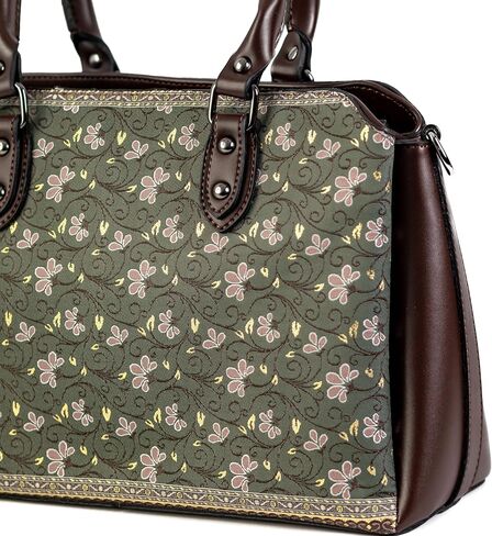 KILIM DESIGN VEGAN SATCHEL (Brown) in Saudi Arabia