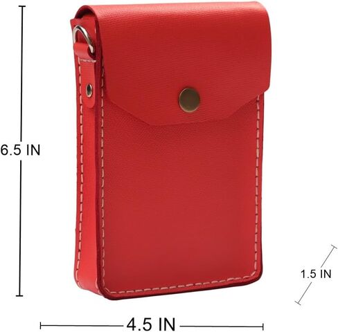 حقيبة كروس صغيرة مصنوعة يدوياً لحقيبة كتف صغيرة للنساء مع أحزمة كتف قابلة للتعديل وحقيبة صغيرة مناسبة للعمل والسفر وحقائب الهاتف المحمول (برتقالي أحمر) in Kuwait