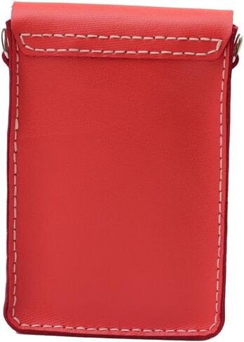 حقيبة كروس صغيرة مصنوعة يدوياً لحقيبة كتف صغيرة للنساء مع أحزمة كتف قابلة للتعديل وحقيبة صغيرة مناسبة للعمل والسفر وحقائب الهاتف المحمول (برتقالي أحمر) in Kuwait